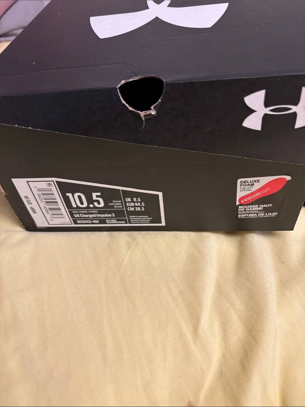 Under Armour Navy and White Men's Running Sneakers